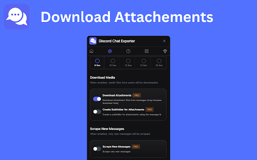 Discord Chat Exporter - Export Discord messages and attachments screenshot