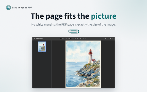 Save image as PDF — Converter for Print & Email Attachments screenshot