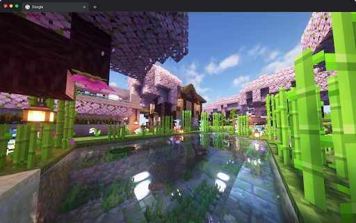 Minecraft Sakura Pond Live Wallpaper screenshot