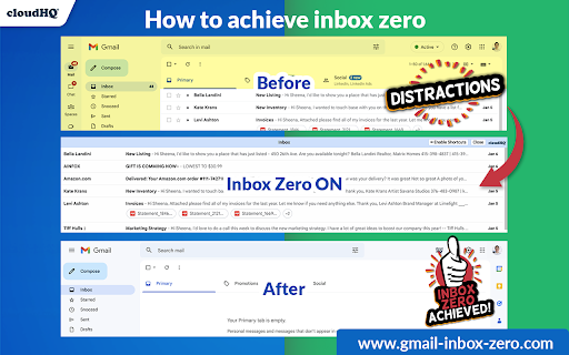 Gmail Inbox Zero by cloudHQ screenshot