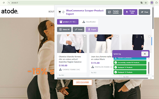 WooCommerce Scraper Product Export screenshot