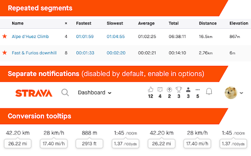 Strava Enhancement Suite screenshot