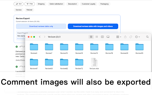 eBay Review Export Helper - Collect Product Reviews,Download Images screenshot