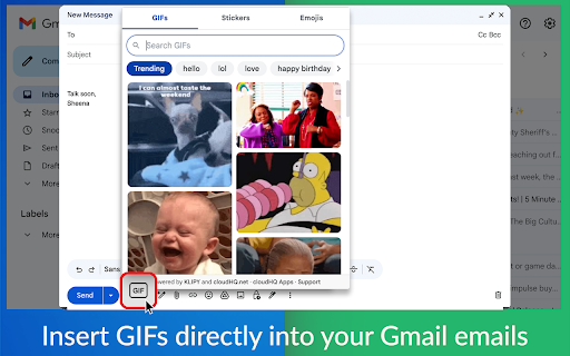 Email GIFs by cloudHQ screenshot