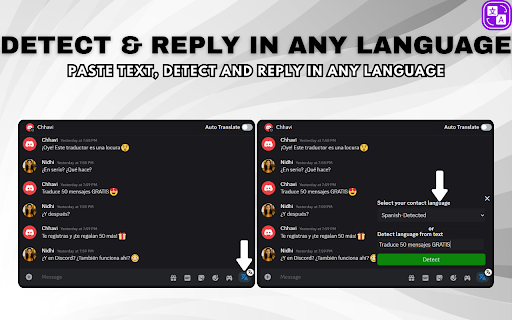 Discord web translator screenshot