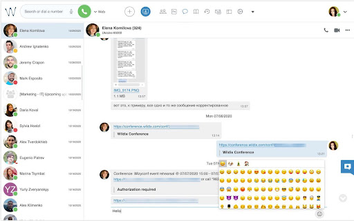 Wildix Collaboration screenshot