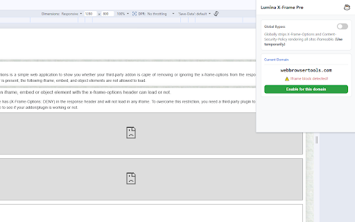 Lumina X-Frame Bypass Pro screenshot