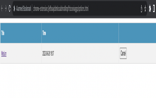 Alarmed Bookmark screenshot