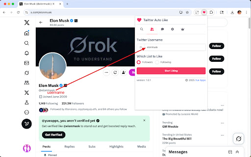 Twitter Auto Like screenshot