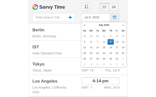Time Zone Converter - Savvy Time screenshot
