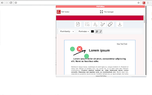 PDF editor PDFOffice to edit and create PDF screenshot