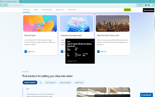 Advance font finder from any website screenshot