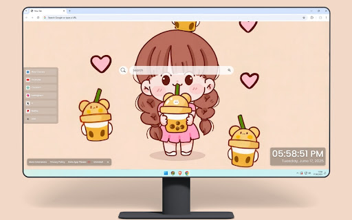 Cute Kawaii Girl Live Wallpaper screenshot
