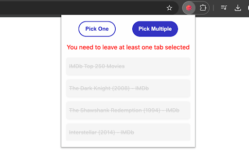 Random Tab Picker screenshot