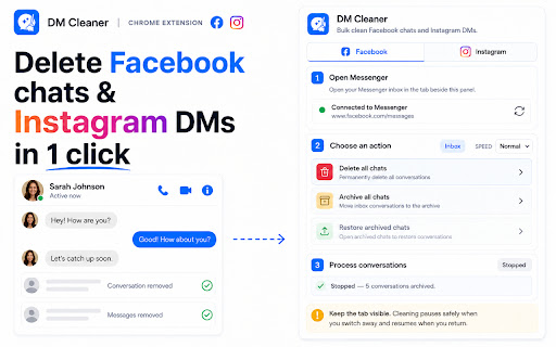 Delete All Messages for Facebook & Instagram screenshot