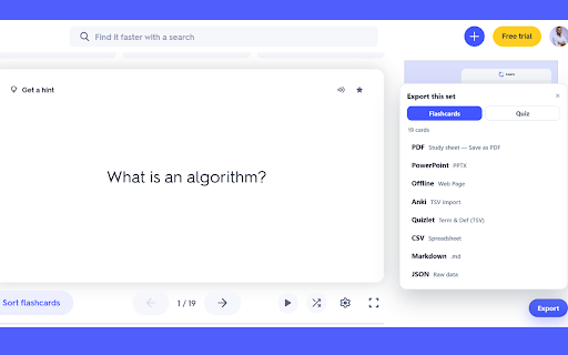 Quizlet Exporter: Flashcards and Quiz Export screenshot