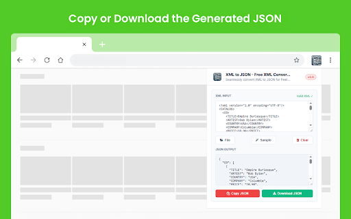 XML to JSON - Free XML Converter screenshot