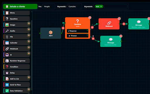 WhatsPro - Chatbot - Marketing - Conversation Flows screenshot