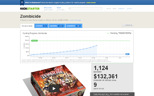 Kicktraq screenshot