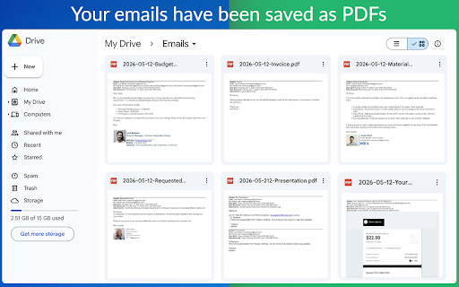 Save Outlook Emails as PDF by cloudHQ screenshot