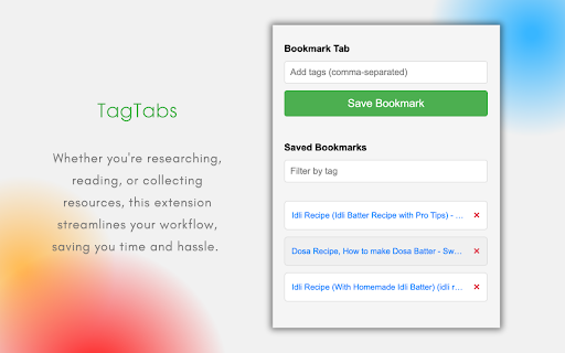 TagTabs screenshot