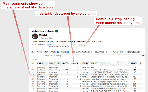 YouTube Comment Reader screenshot