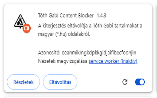 Tóth Gabi Content Blocker screenshot