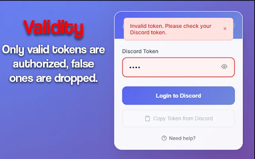 Discord Token Login screenshot