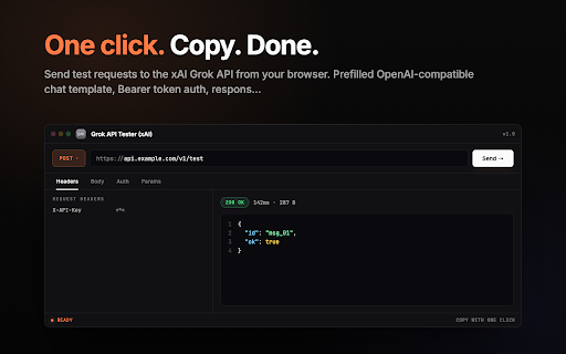 Grok API Tester - Test xAI Chat Completions Requests screenshot