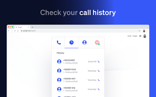 Nextiva Chrome Extension screenshot