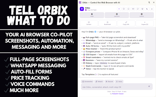 Orbix — Control the Web Browser with AI screenshot