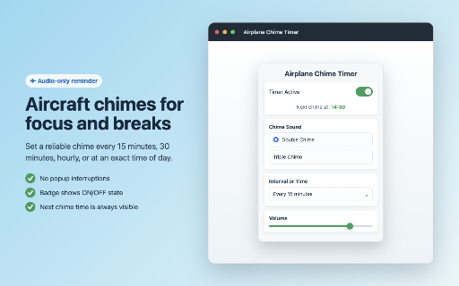 Airplane Chime Timer screenshot