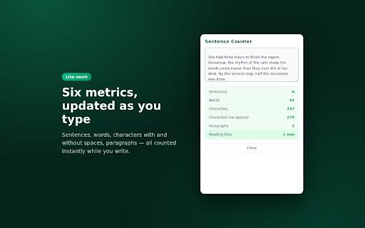 Sentence Counter screenshot