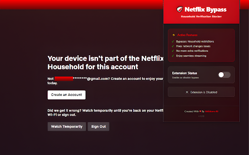 Netflix Household Bypass screenshot