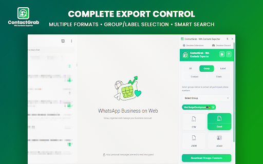 ContactGrab - WA Contacts Exporter screenshot