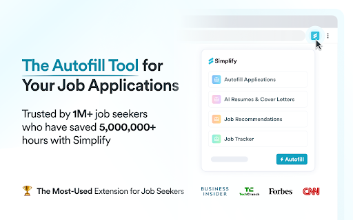 Simplify Copilot - Autofill job applications, job tracker & AI resumes screenshot