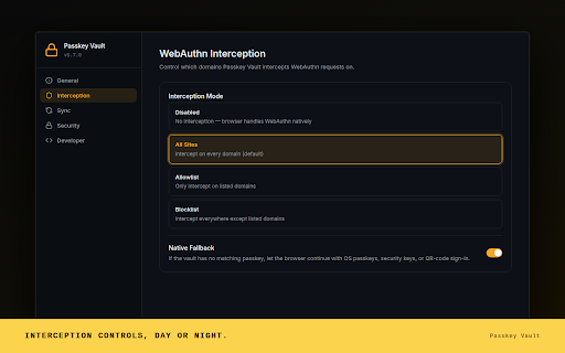 Passkey Vault screenshot