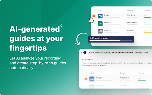 FuseBase Clarity - Capture Step-by-Step guides, SOP and tutorials screenshot