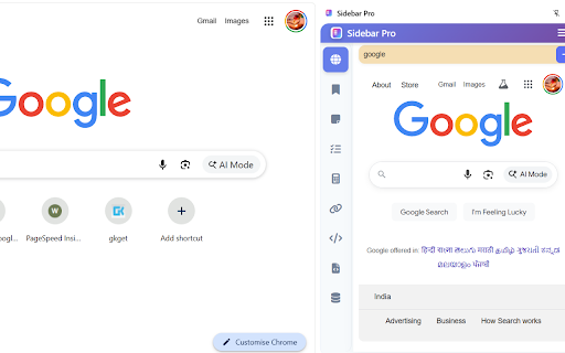 Sidebar Pro – Productivity Sidebar for Chrome screenshot