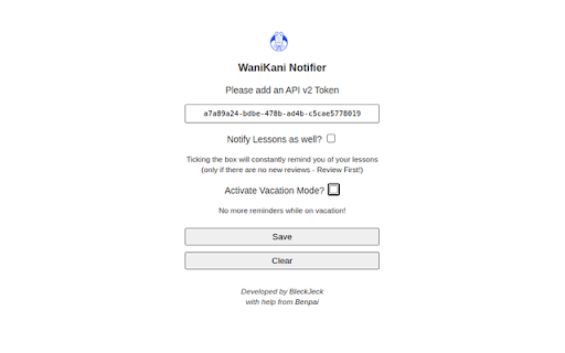 WaniKani Notifier screenshot