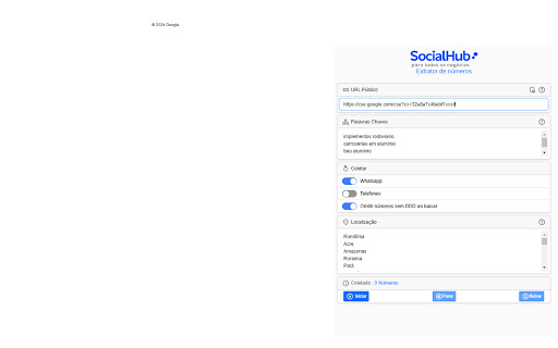 SocialHub Extrator de Números screenshot