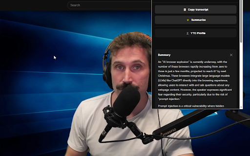 YTC - Copy YouTube Transcript screenshot