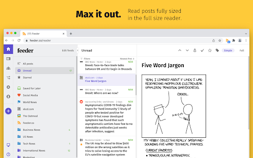 RSS Feed Reader screenshot