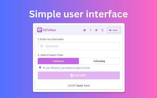 IGFollow - Follower Export Tool for Ins screenshot