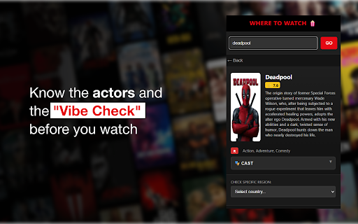 Where to Watch: Movies, TV Shows & Streaming Finder screenshot