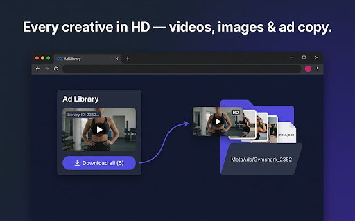 AdMakeAI — Ad Library Downloader for Facebook™ & Instagram Ads screenshot