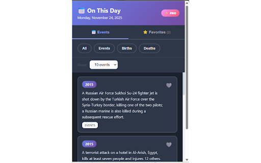On This Day - Historic Events Pro screenshot