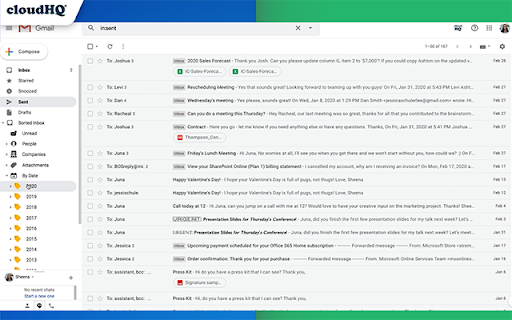 Sort Gmail Inbox by cloudHQ screenshot