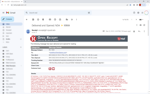 RPost for Gmail screenshot