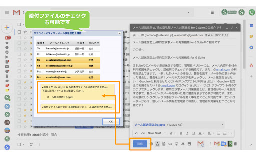 Mistransmission Prevention - Satellite office screenshot